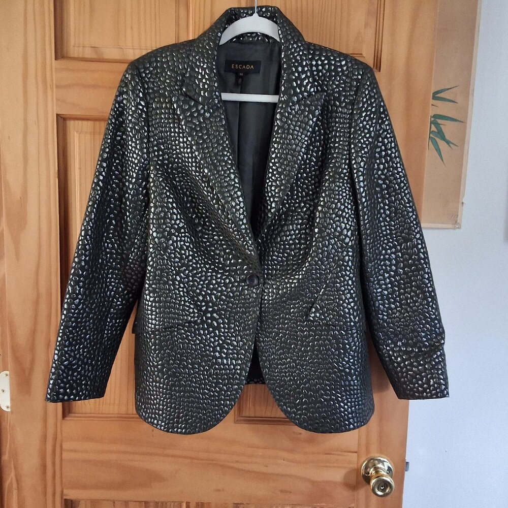 Escada Black Embossed Blazer